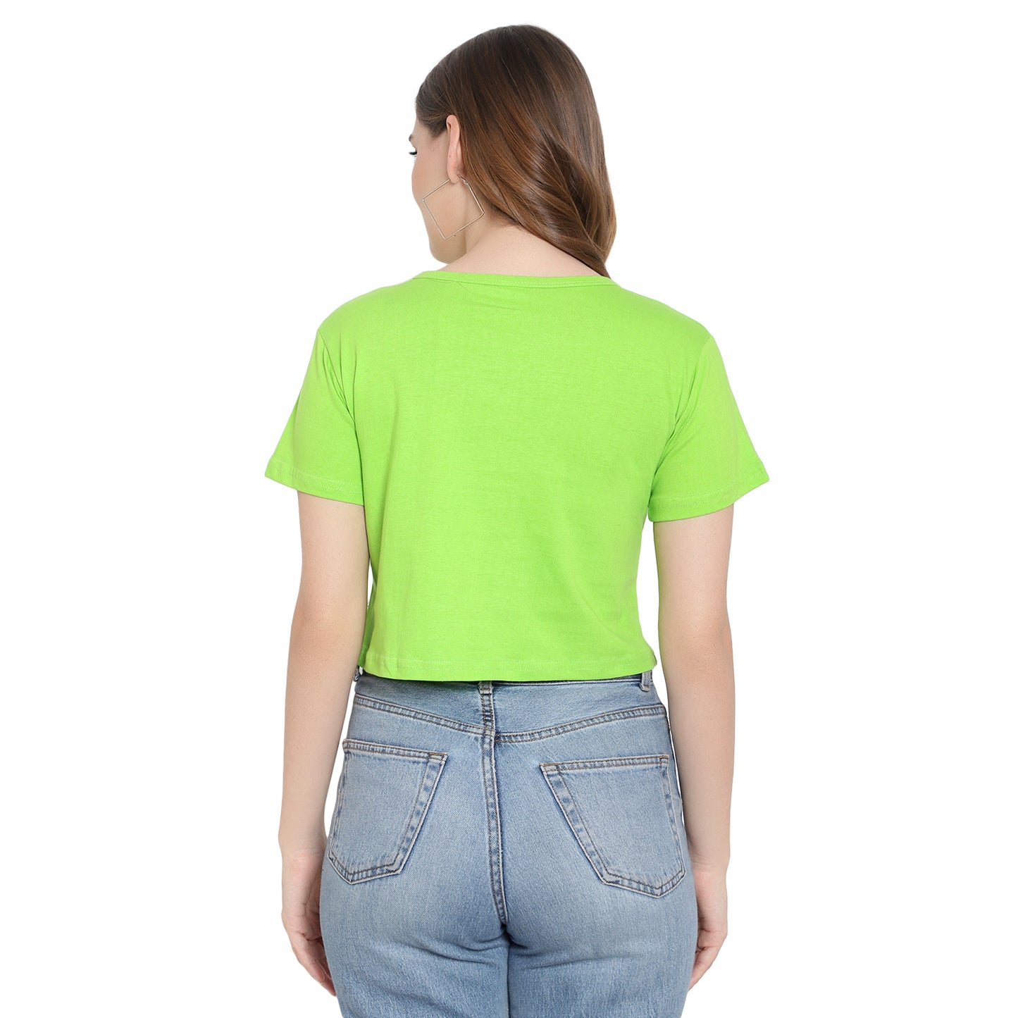 Women's Printed Crop Top | Stylish Cotton T-Shirt | Trendy Short Sleeve Tee
