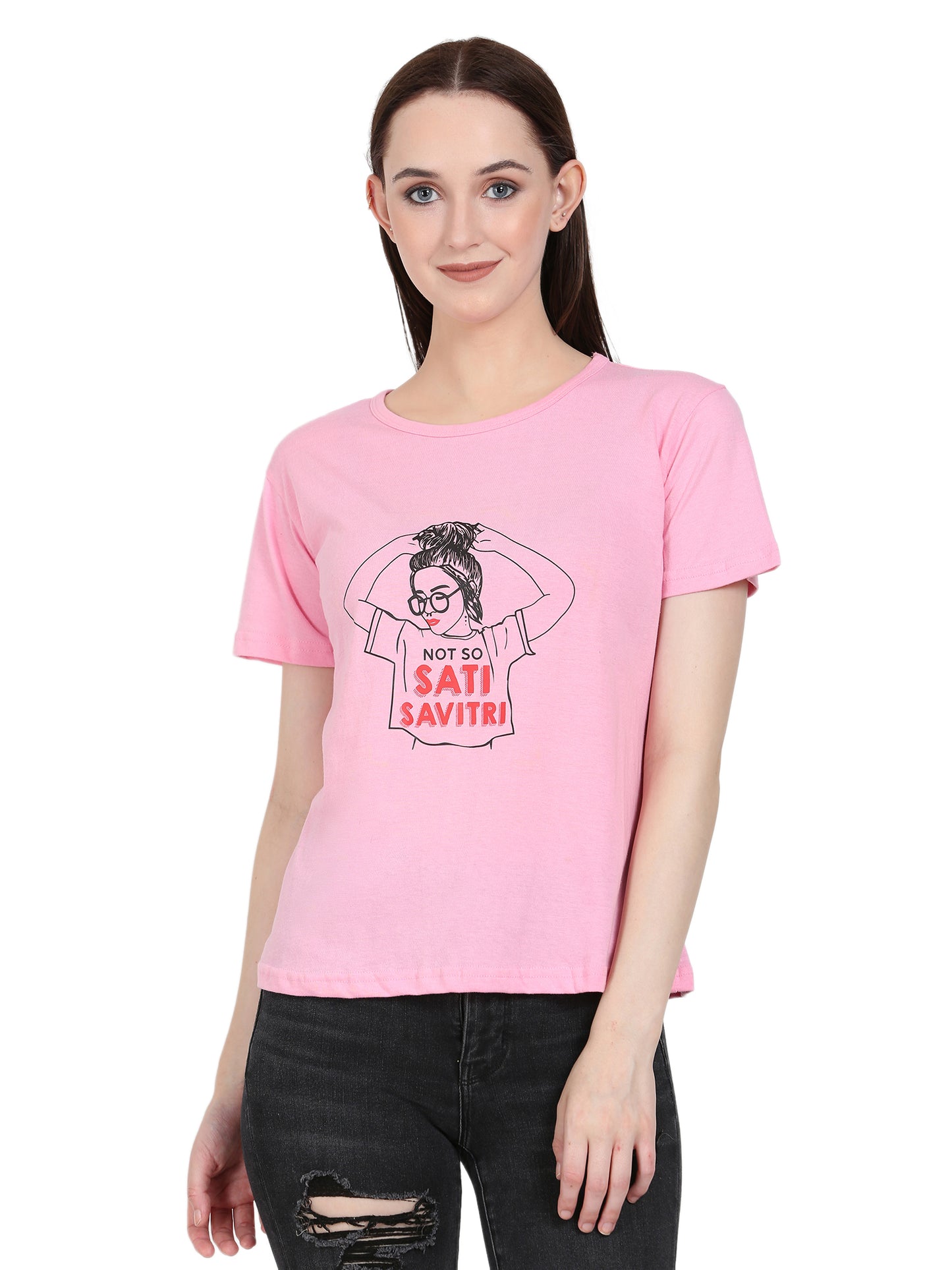 Women's Cotton Half-Sleeve Printed T-Shirt ā Everyday Comfort & Style