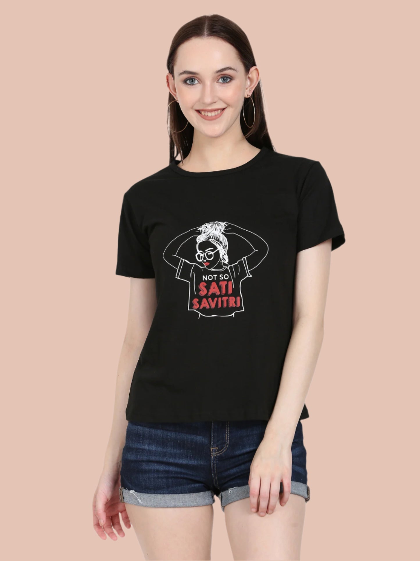 Women's Cotton Half-Sleeve Printed T-Shirt ā Everyday Comfort & Style