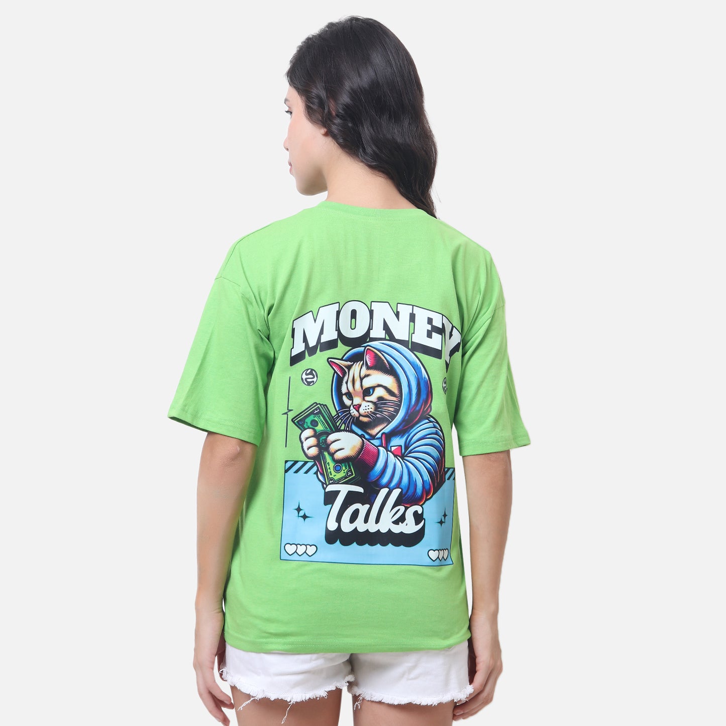 Money Talks Graphic Tee Lime Green