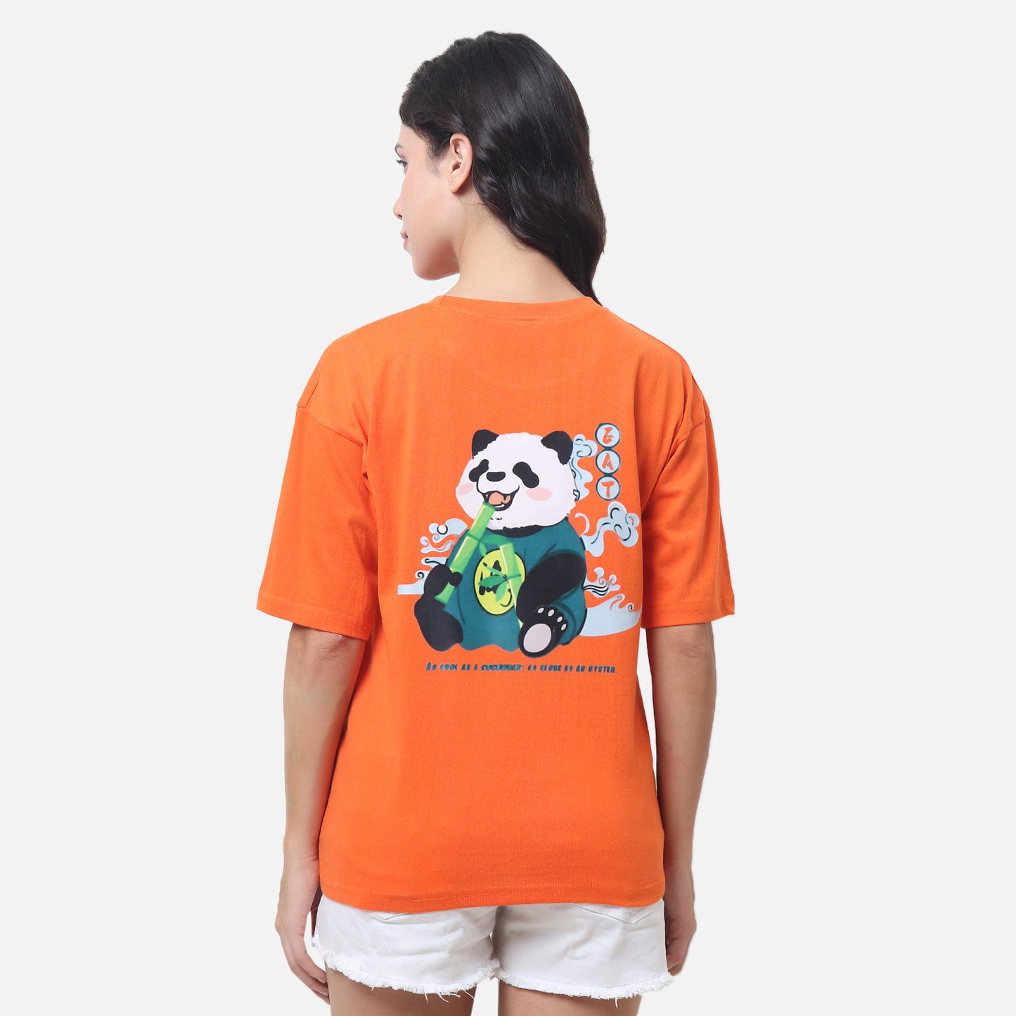 Playful Panda Graphic Oversized Tee Eat & Chill Edition