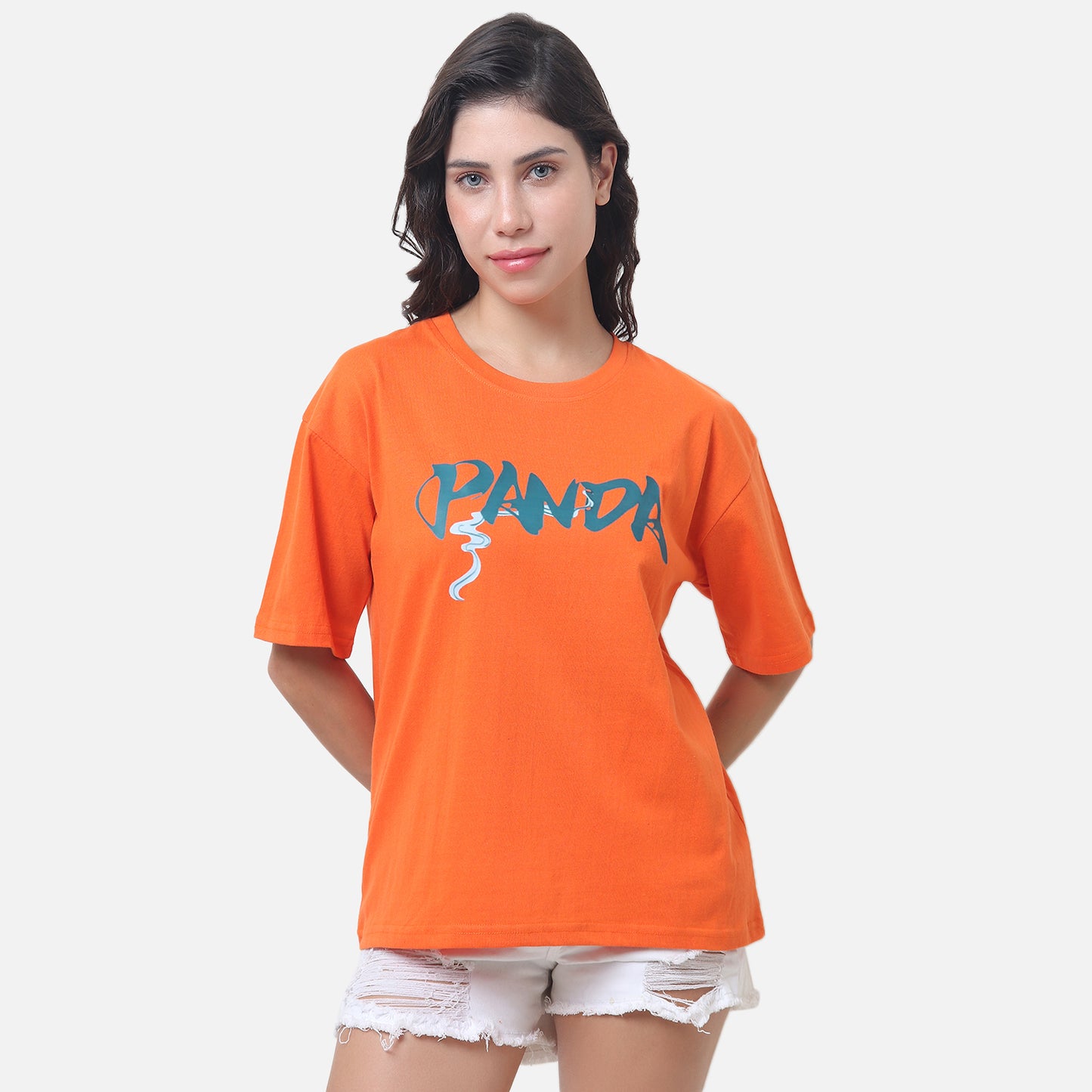 Playful Panda Graphic Oversized Tee Eat & Chill Edition
