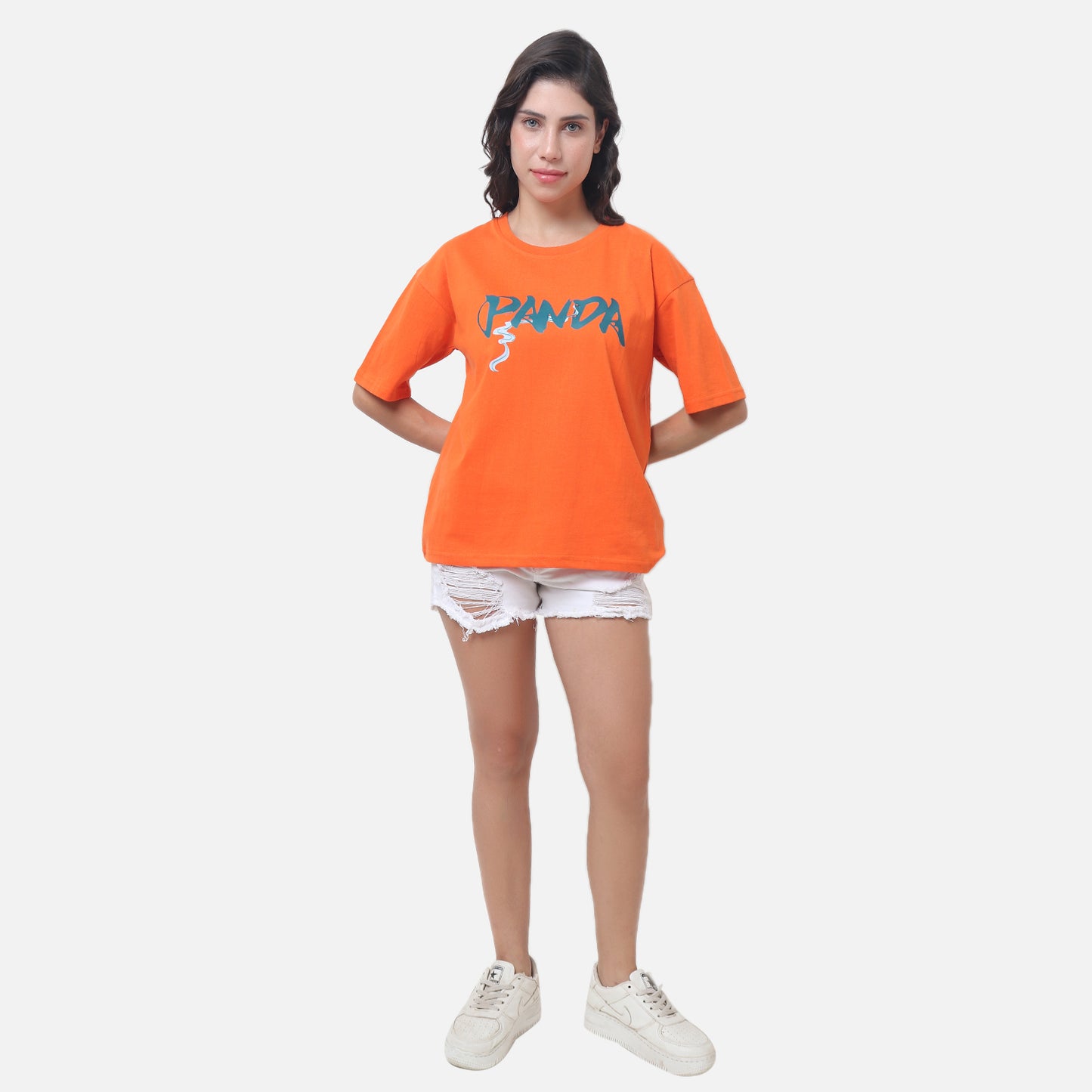 Playful Panda Graphic Oversized Tee Eat & Chill Edition