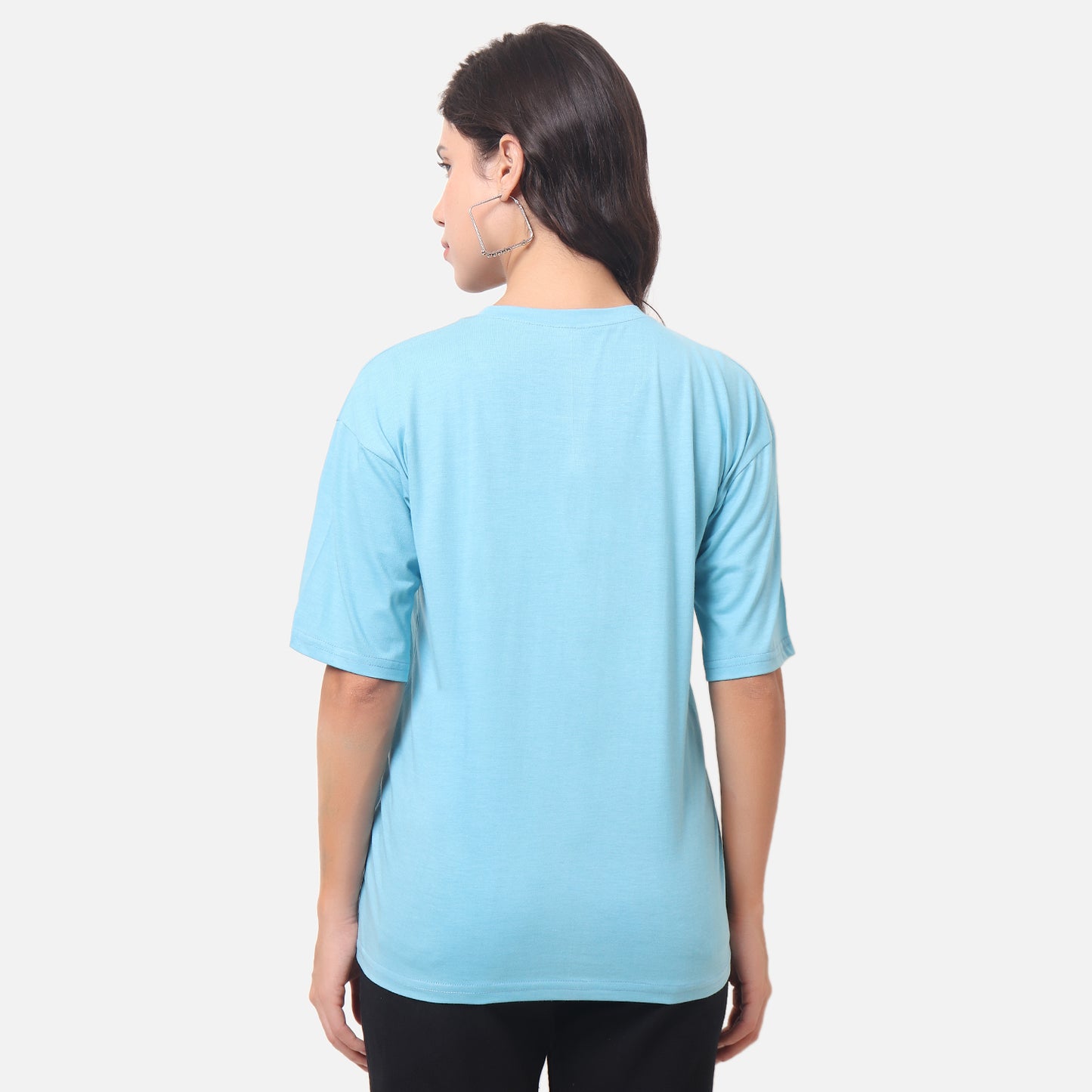 Vintage-Inspired Graphic T-Shirt - Light Blue