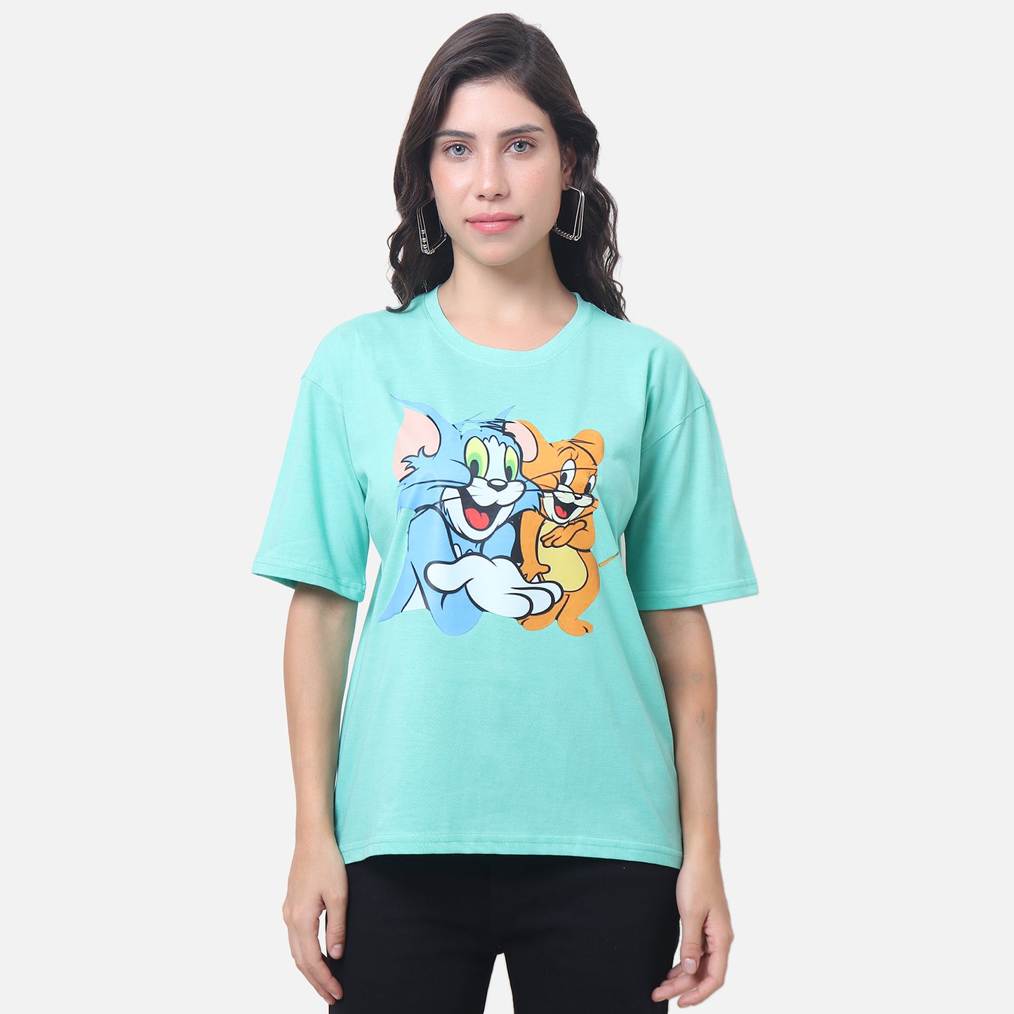 Classic Cartoon Character T-Shirt - Mint Green