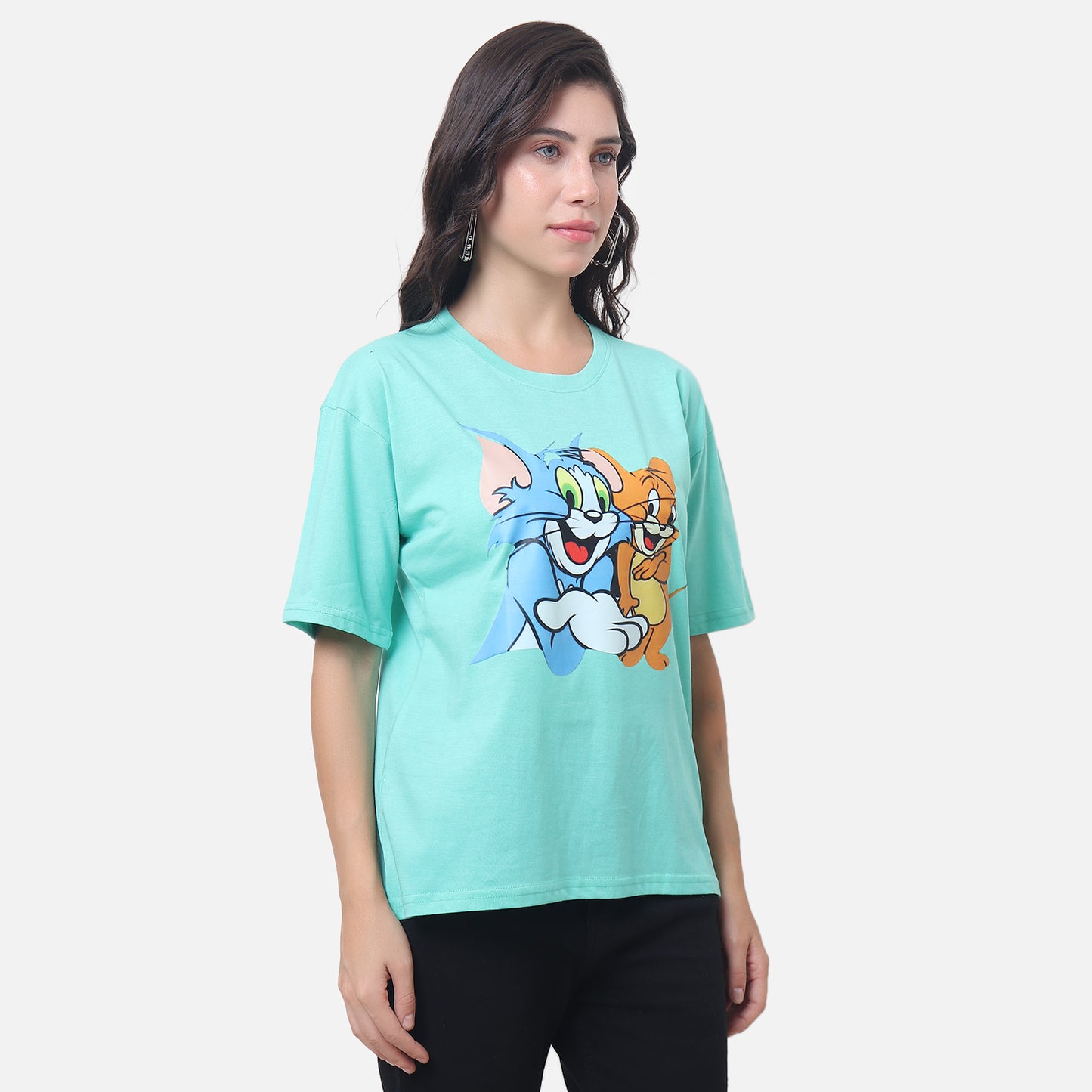 Classic Cartoon Character T-Shirt - Mint Green