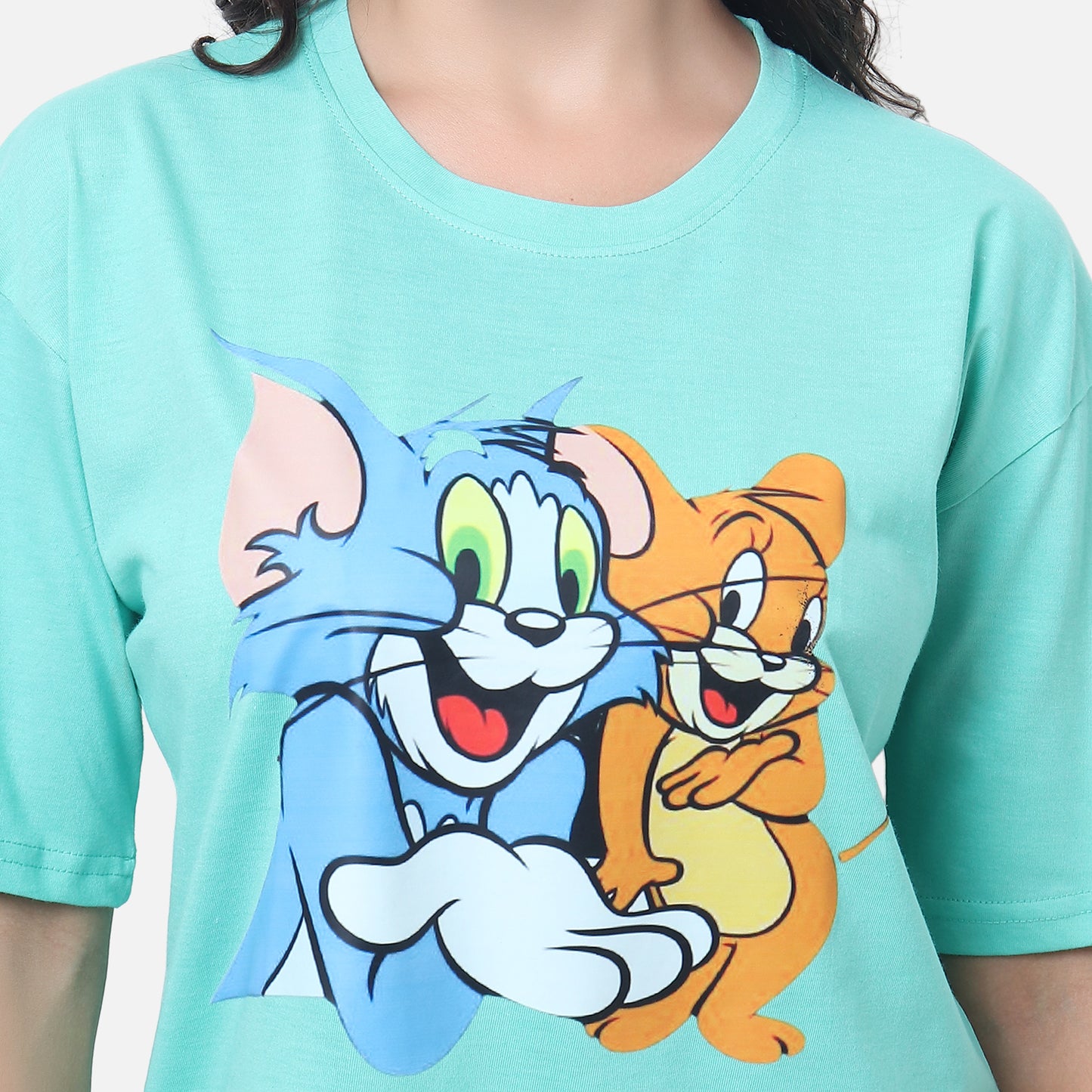 Classic Cartoon Character T-Shirt - Mint Green