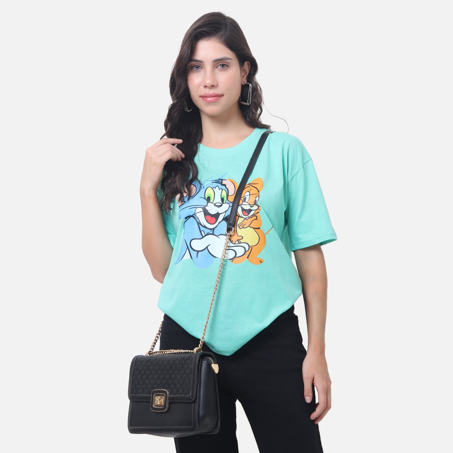 Classic Cartoon Character T-Shirt - Mint Green