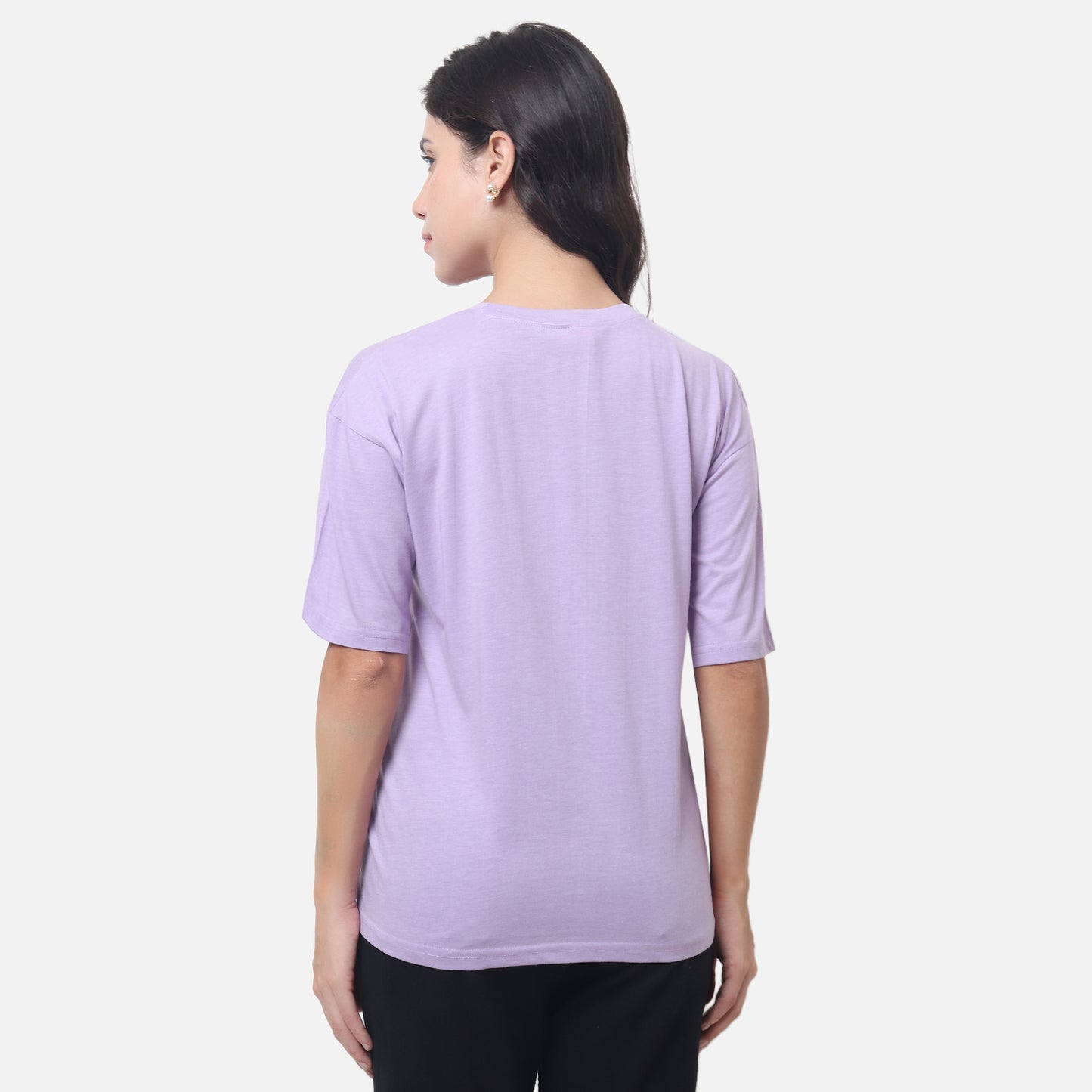 Edgy Graphic T-Shirt Lavender Purple