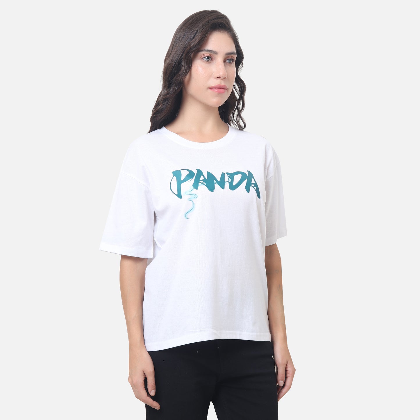 Minimalist Panda Graphic T-Shirt - Classic White