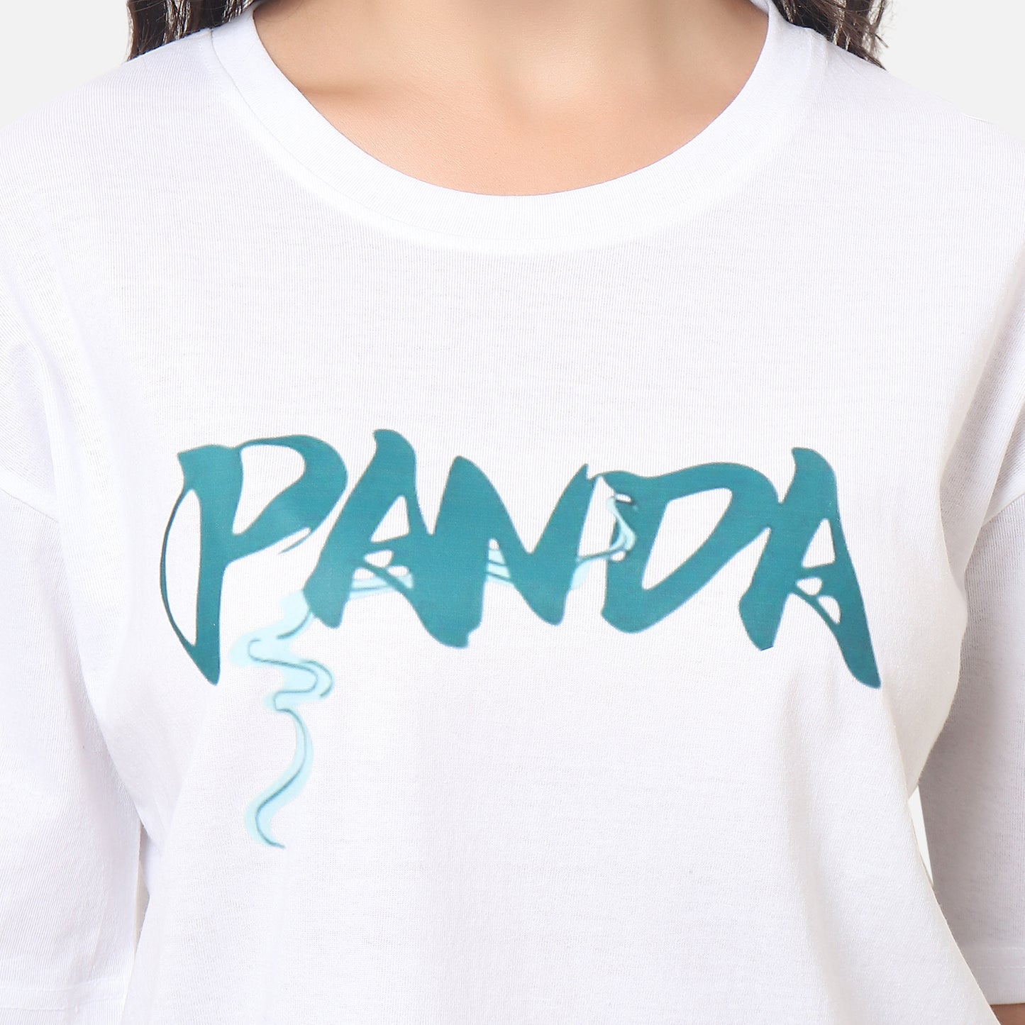 Minimalist Panda Graphic T-Shirt - Classic White