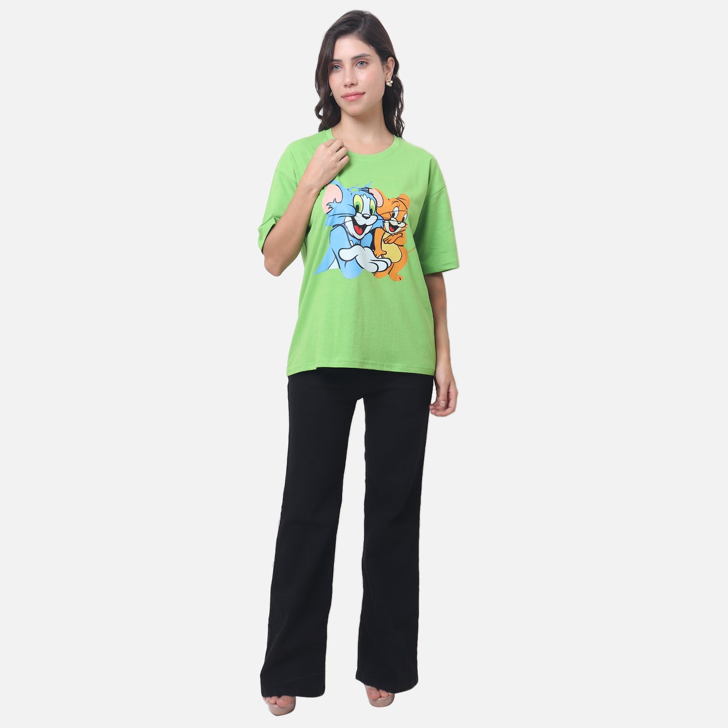 Classic Cartoon Character T-Shirt Lime Green
