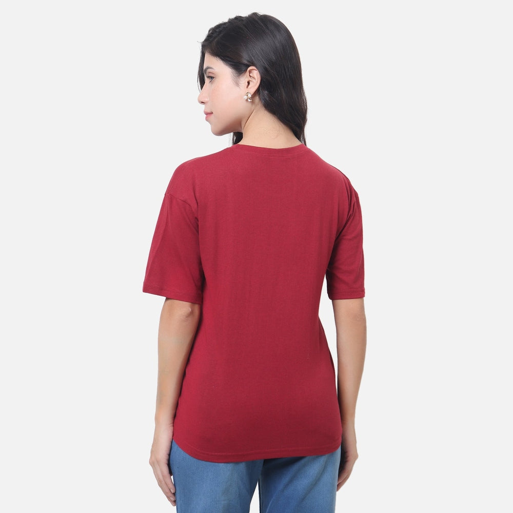 Tom and Jerry Classic Cartoon T-Shirt - Burgundy Red