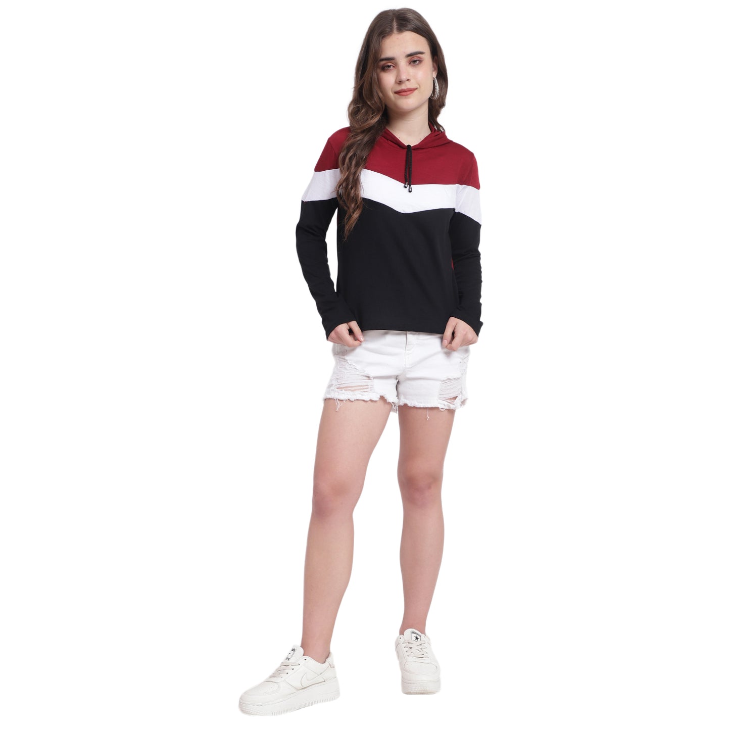 Bold. Breezy. Beautiful. – Women’s Multicolor Cotton Hoodie T-Shirt