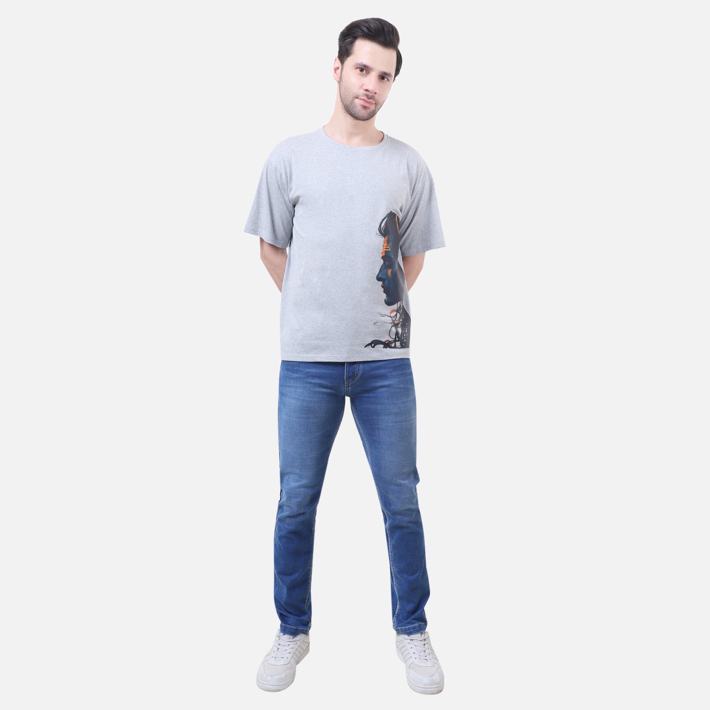 Lord Shiva Profile Printed T-Shirt – Spiritual Power Meets Artistic Style