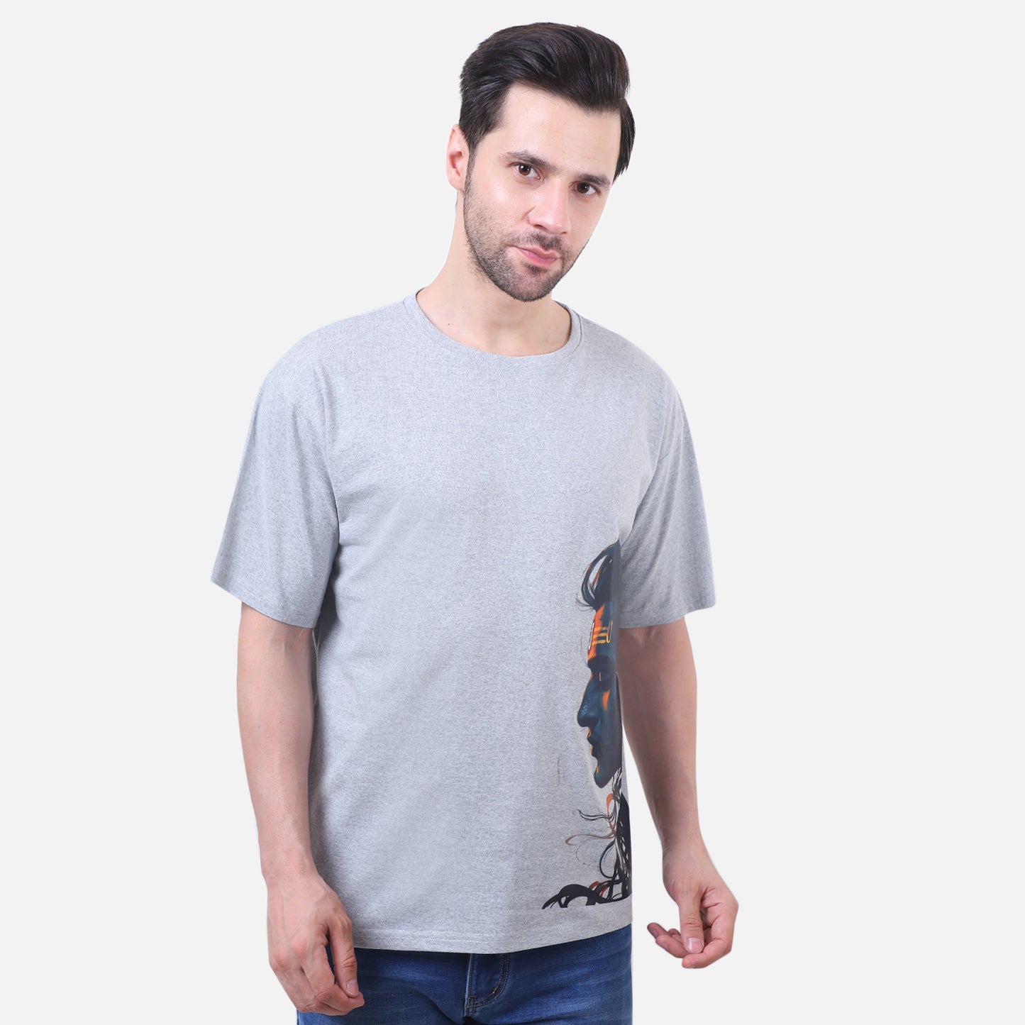 Lord Shiva Profile Printed T-Shirt – Spiritual Power Meets Artistic Style