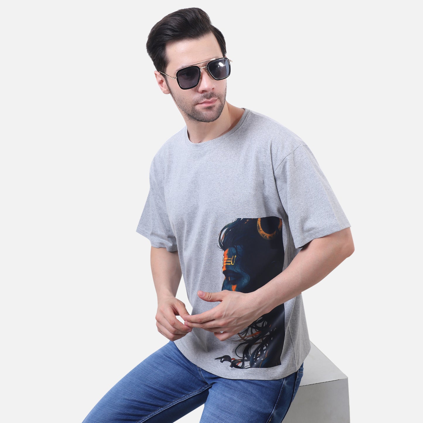 Lord Shiva Profile Printed T-Shirt – Spiritual Power Meets Artistic Style