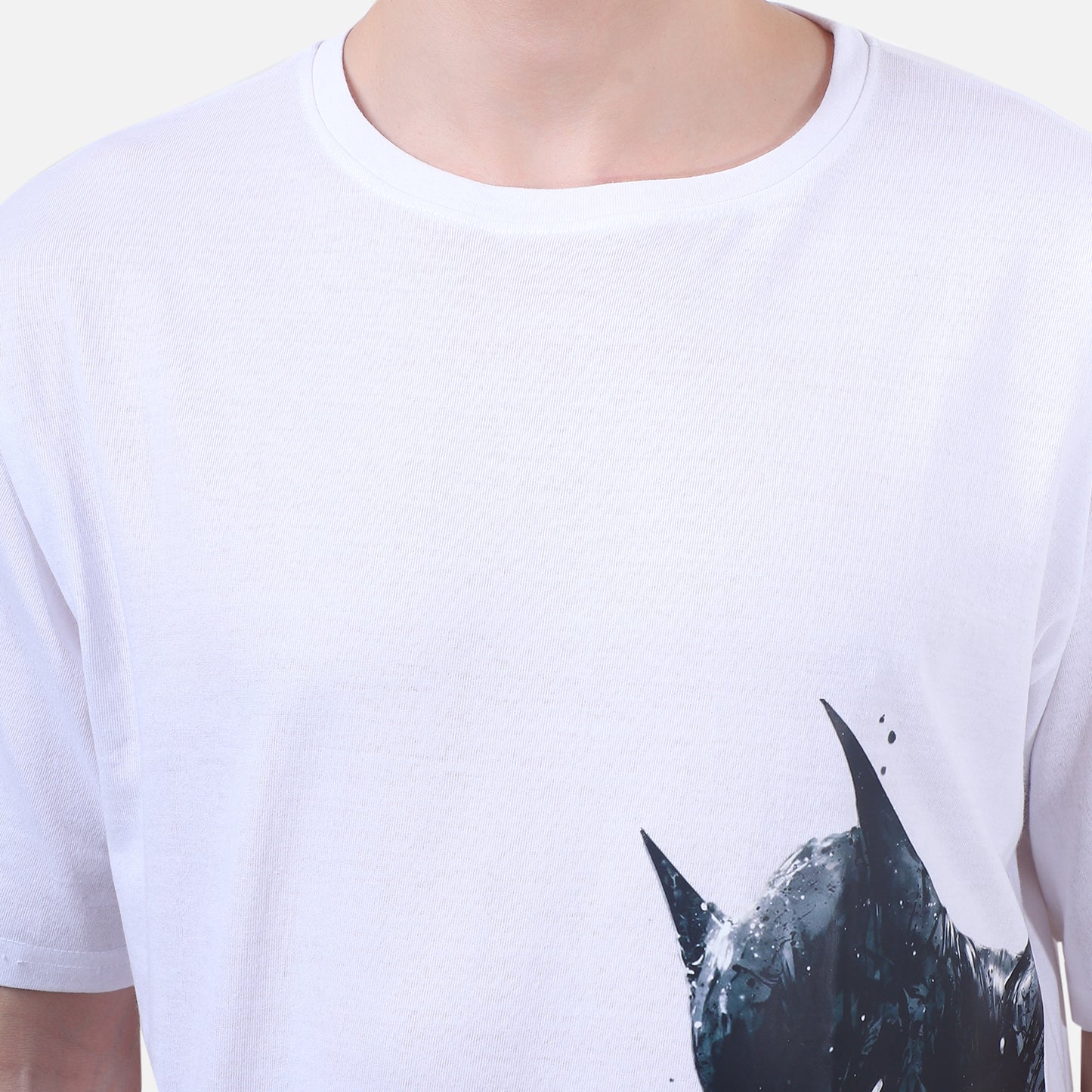 Dark Knight Fury Graphic T-Shirt – White Cotton Superhero Tee (Unisex)
