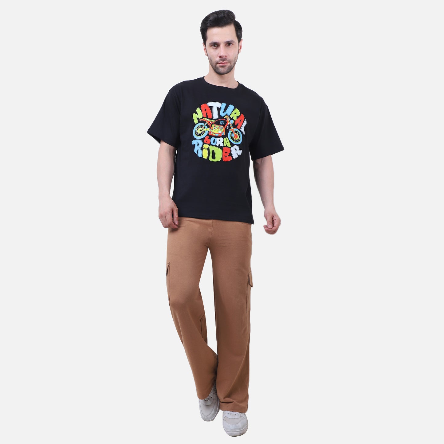 Natural Born Rider T-Shirt – Black Unisex Biker Graphic Tee