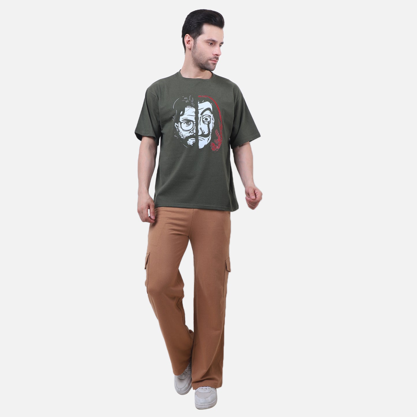 Money Heist Graphic Half Face Printed T-Shirt