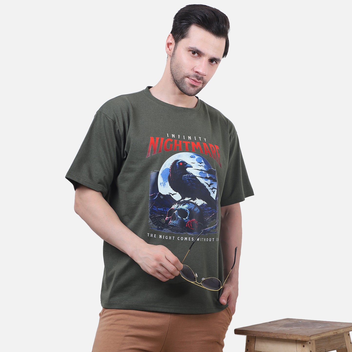 Infinity Nightmare Gothic Raven T-Shirt – Embrace the Darkness Within