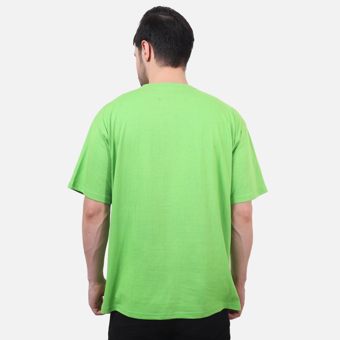 Shadow Vigilante Graphic T-Shirt – Neon Green Superhero Tee for Men