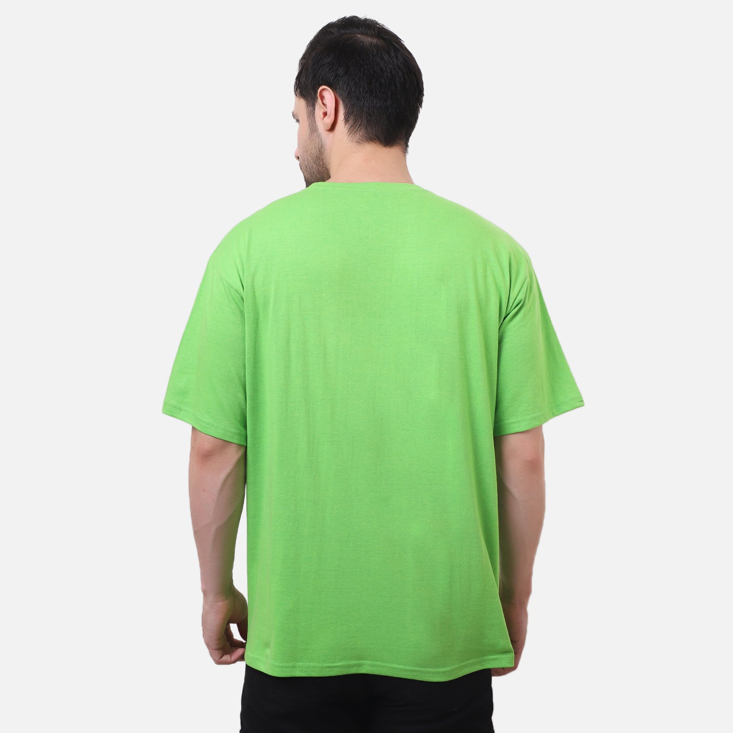 Heroic Silhouette Graphic T-Shirt – Neon Green Anime Tee for Men