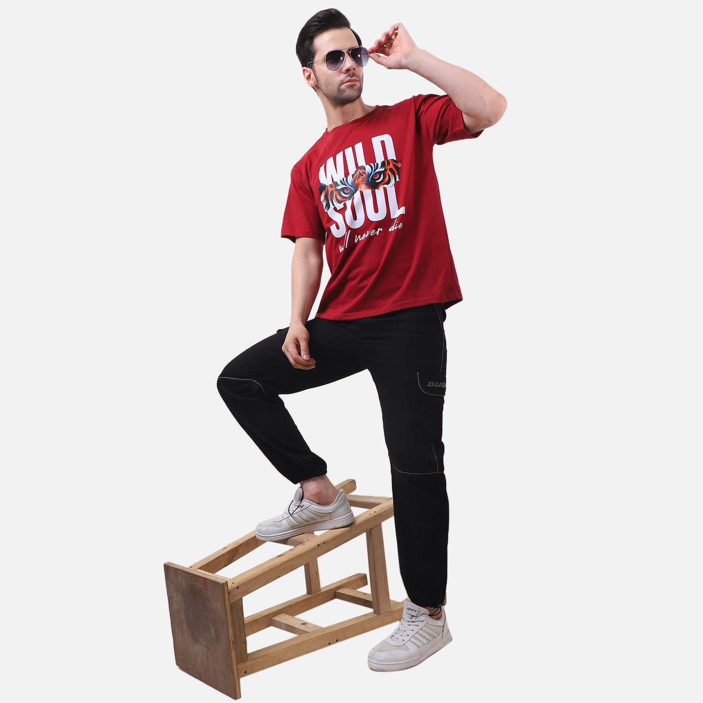 Wild Soul Tiger Graphic T-Shirt – Bold Red Tee for Men with Fierce Jungle Vibes