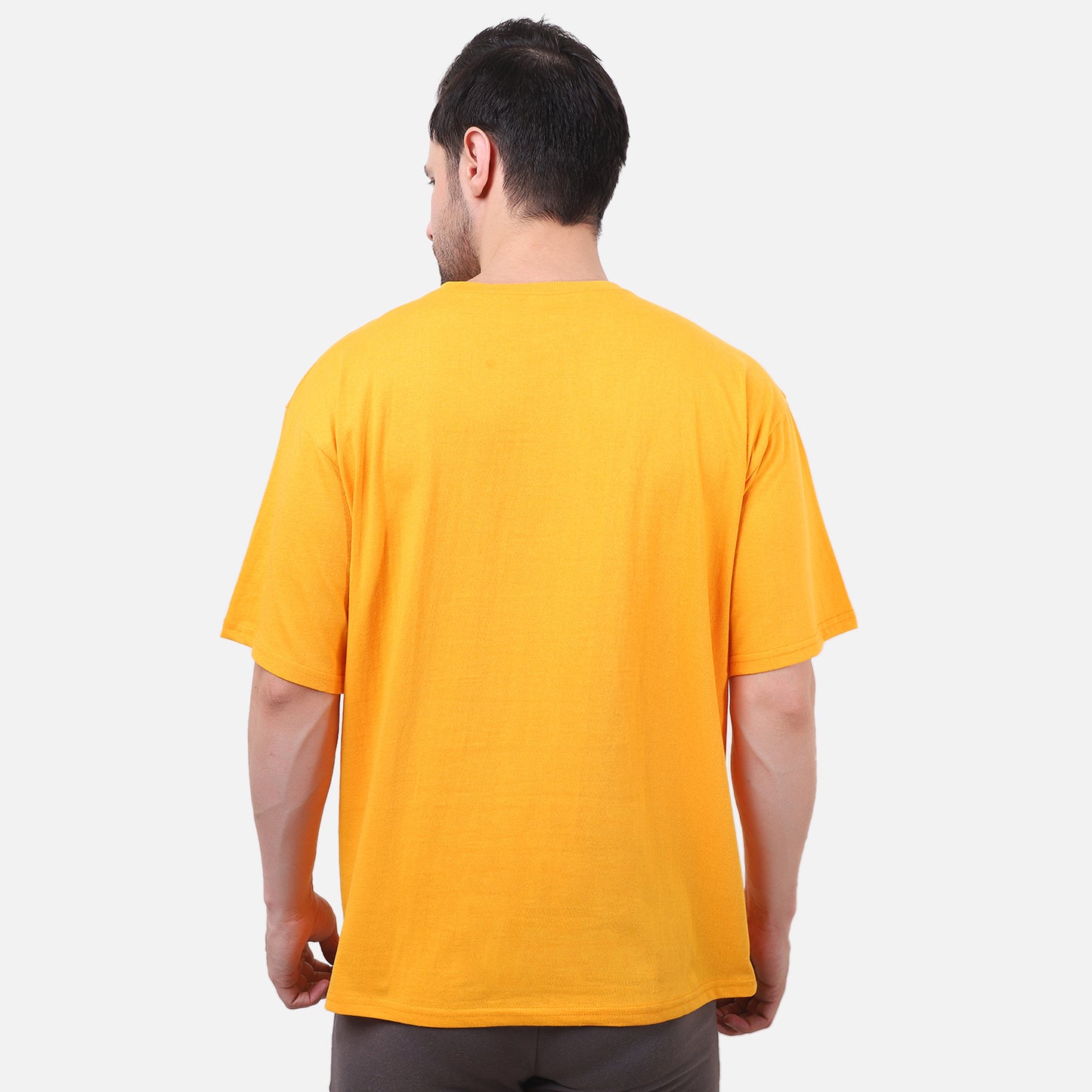 Naruto Oversized T-Shirt Yellow Anime Graphic Tee for Men