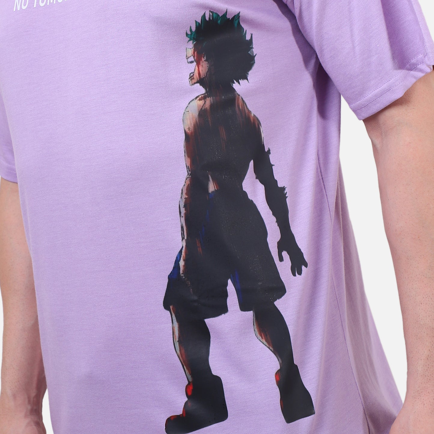 Fearless Spirit Anime Graphic T-Shirt – Lavender Edition