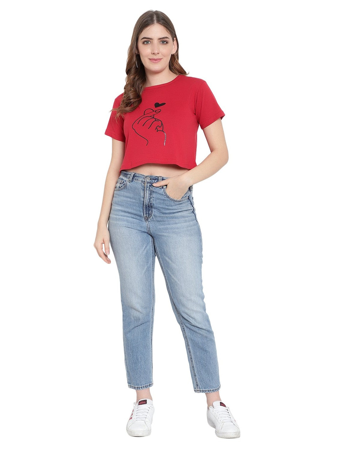 Women’s Maroon Half-Sleeve Cotton T-Shirt – Soft & Stylish