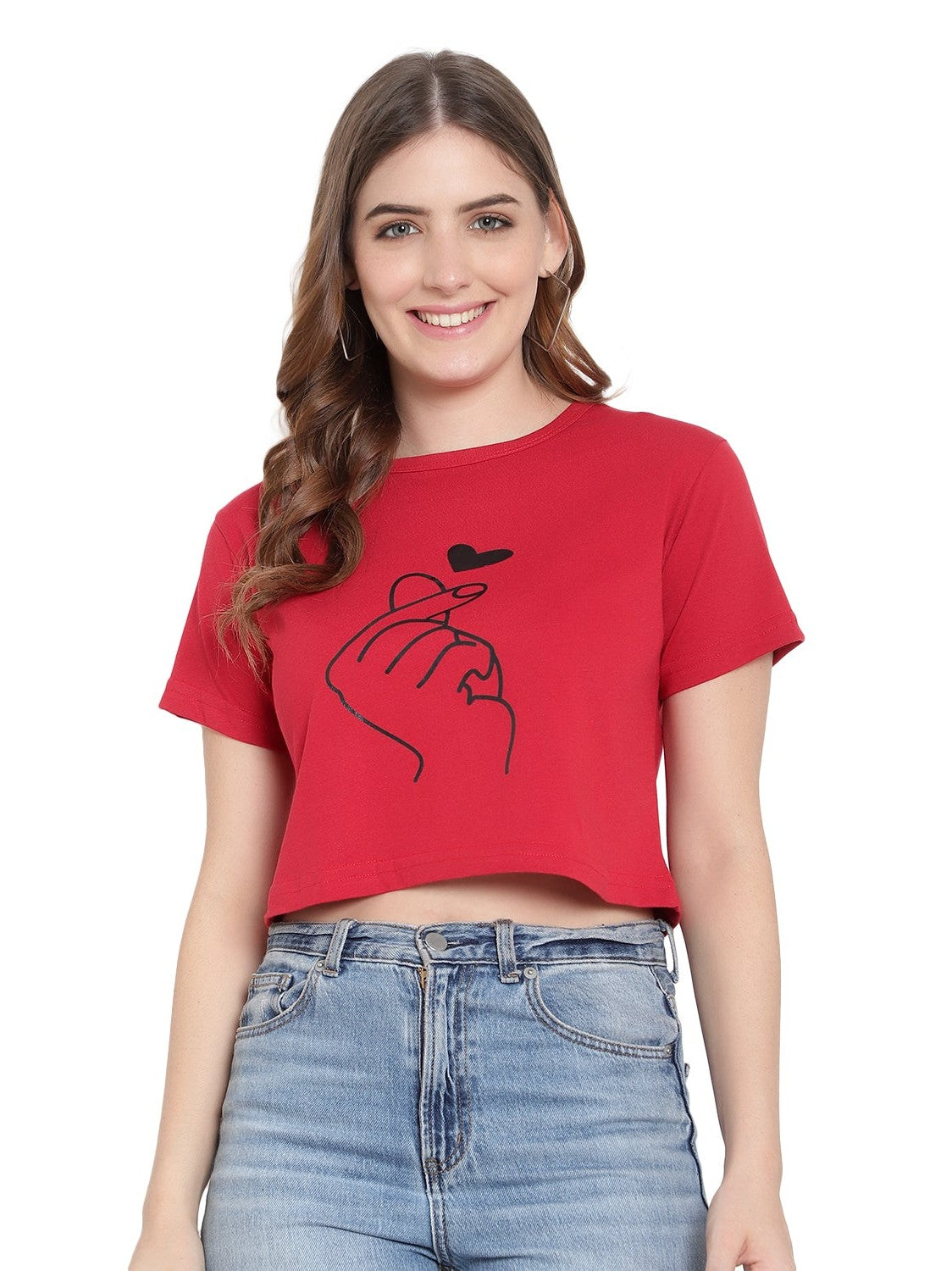 Women’s Maroon Half-Sleeve Cotton T-Shirt – Soft & Stylish