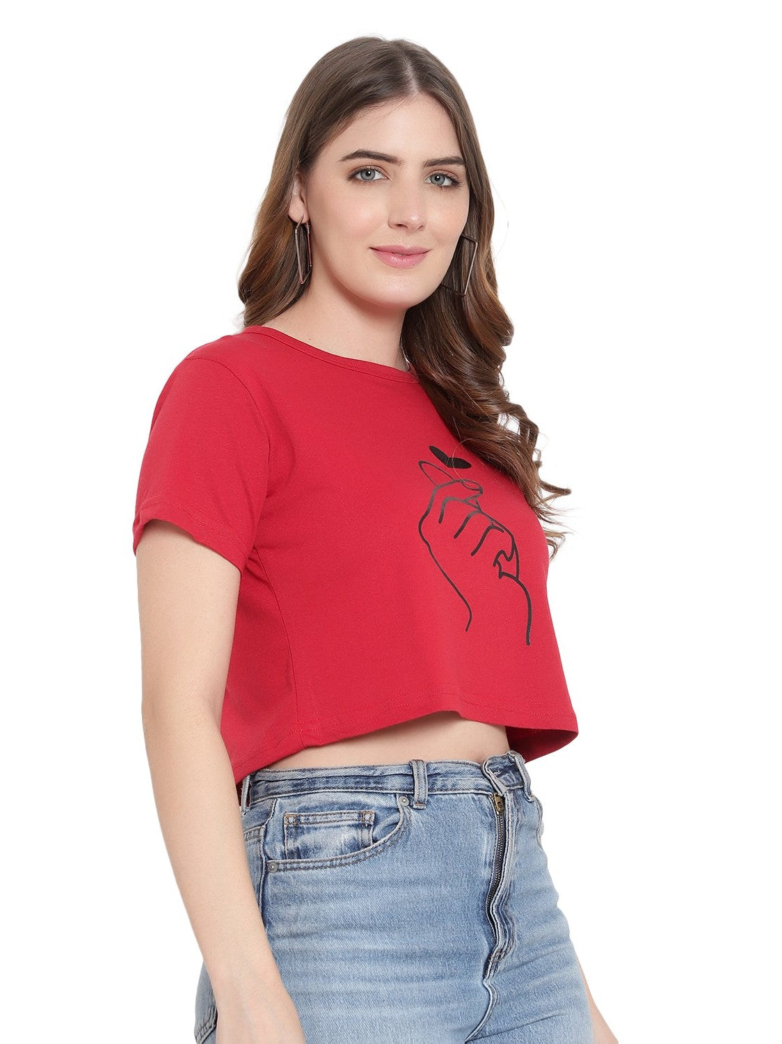 Women’s Maroon Half-Sleeve Cotton T-Shirt – Soft & Stylish