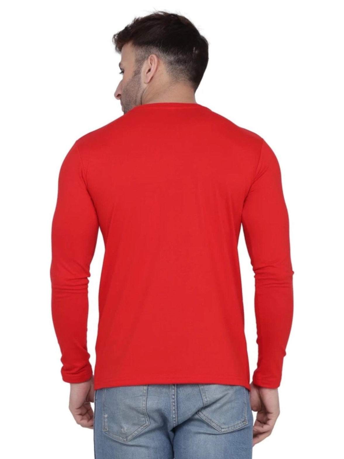Men's Red Full Sleeves T-Shirt – Pure Cotton Casual Wear