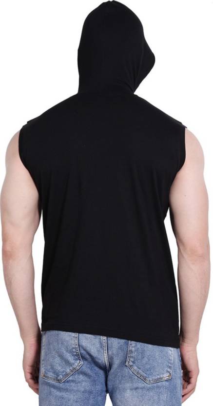 Men’s Sleeveless Hoodie T-Shirt – Pure Cotton Sportswear
