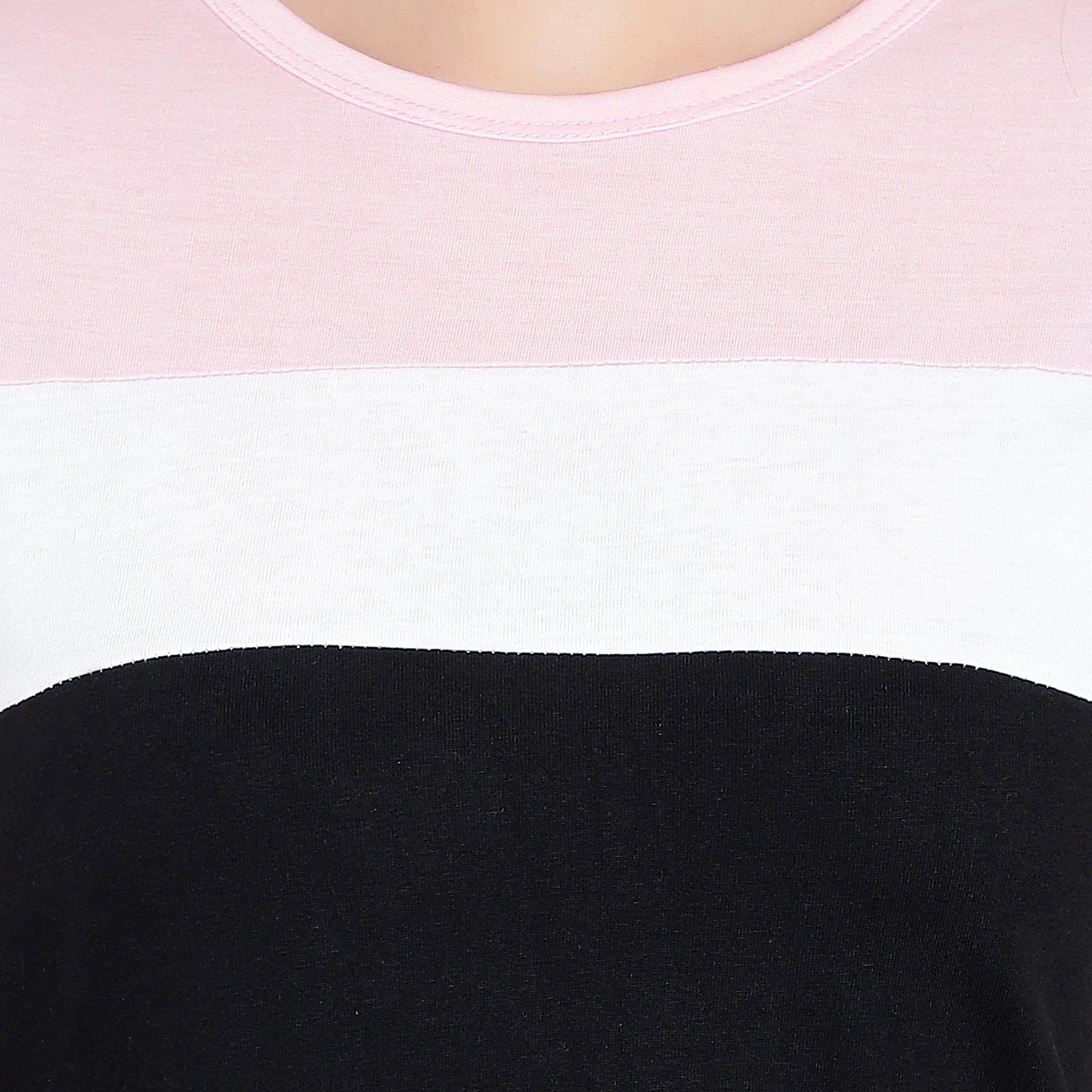 Women's Pink Half Sleeves T-Shirt – Round Neck Pure Cotton Tee