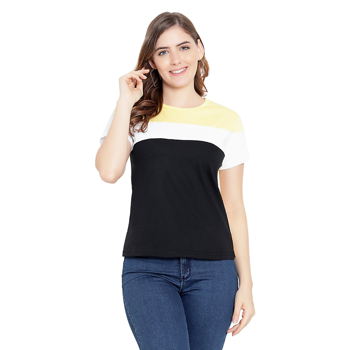 Women's Pink Half Sleeves T-Shirt – Round Neck Pure Cotton Tee