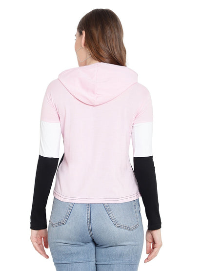 Women's Full Sleeves Hoodie T-Shirt – Round Neck Casual Wear