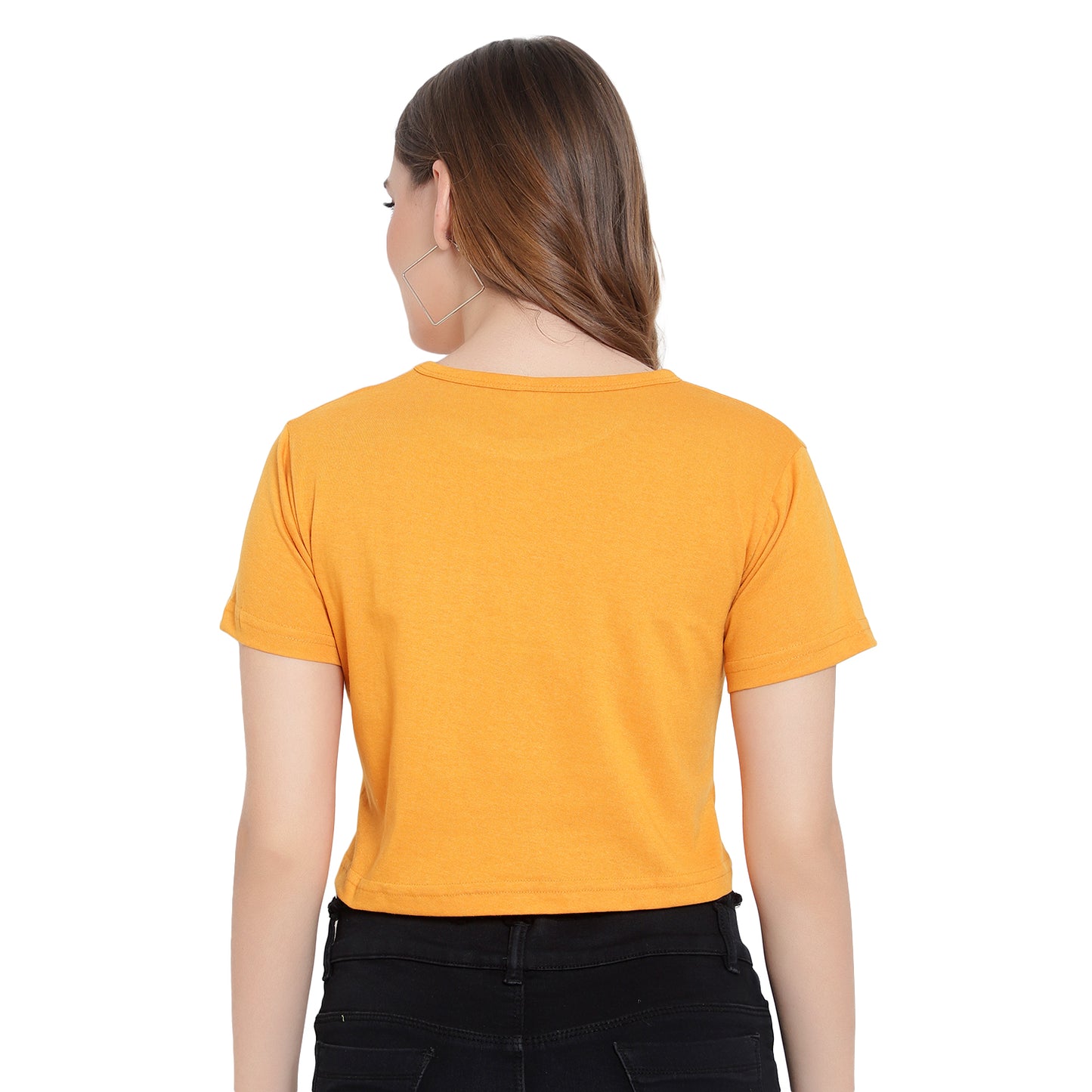 Women's Neon Crop Top – Half Sleeves Cotton T-Shirt