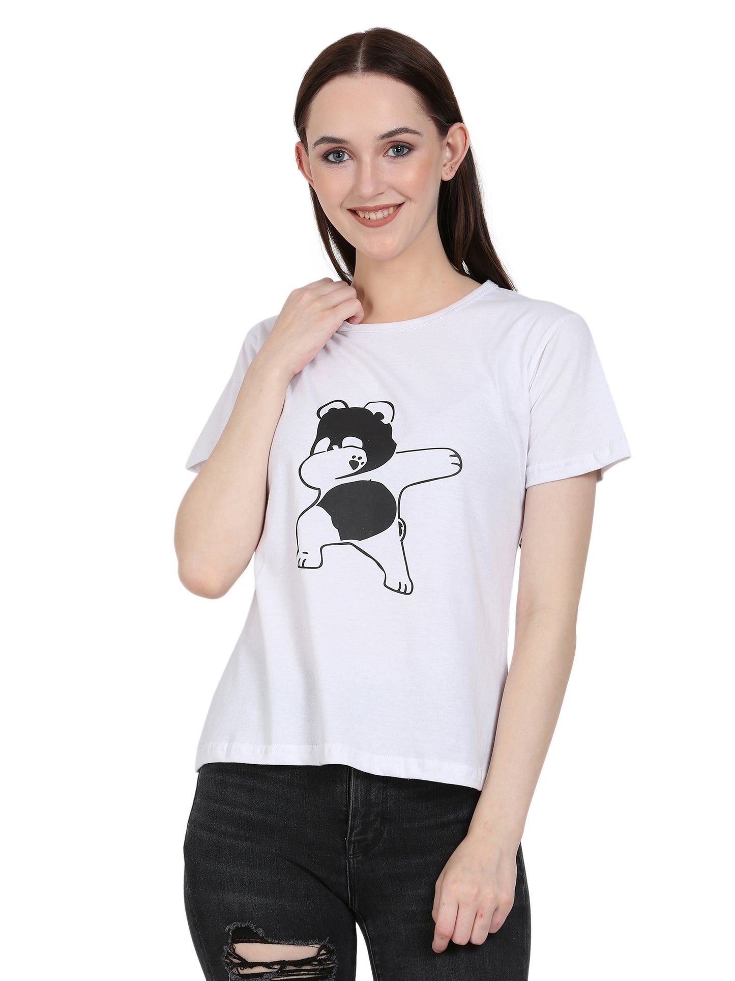 Women's Half-Sleeve Cotton Printed T-Shirt – Trendy & Comfortable