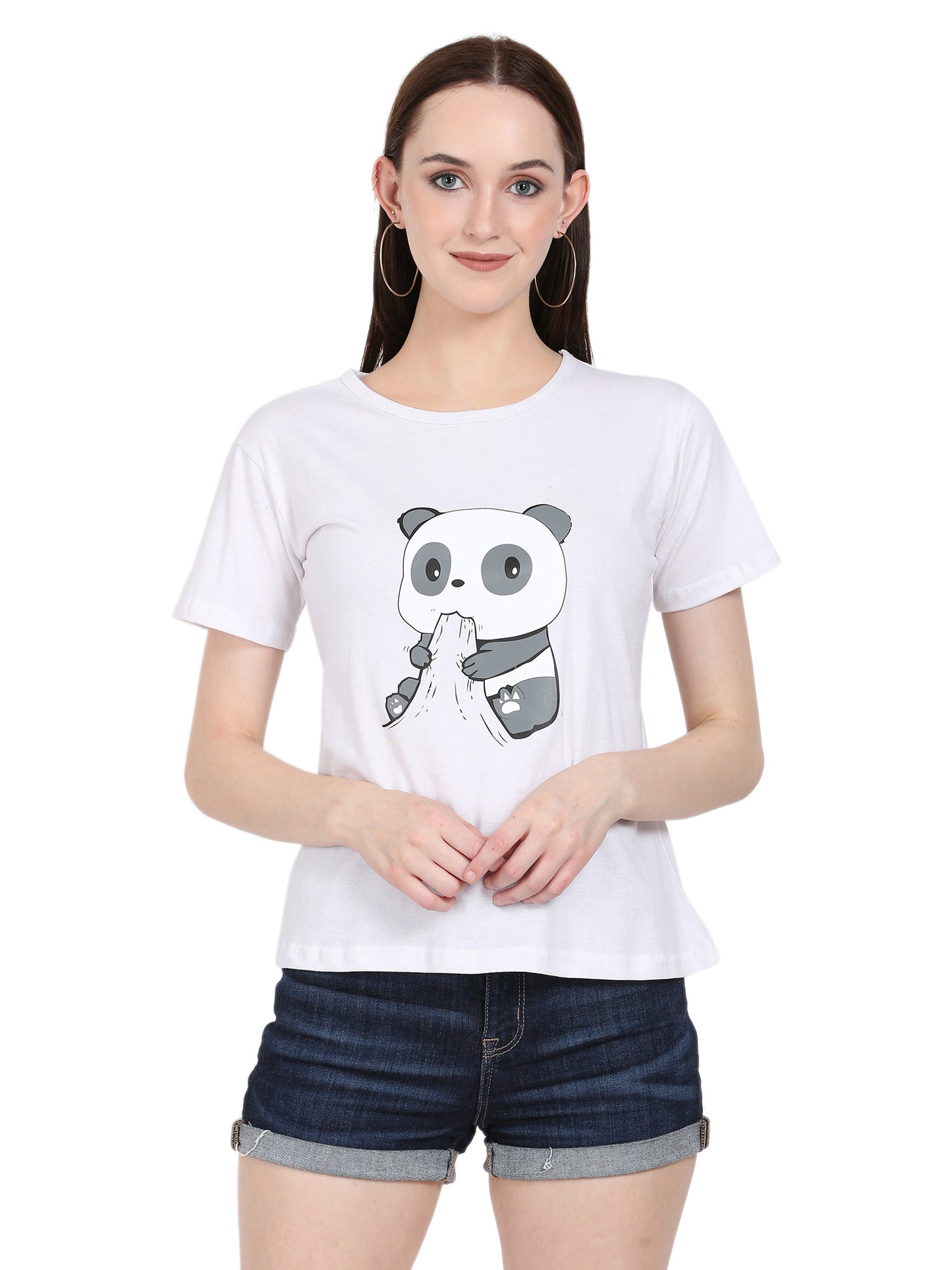 Women's Half-Sleeve Cotton Printed T-Shirt – Trendy & Comfortable