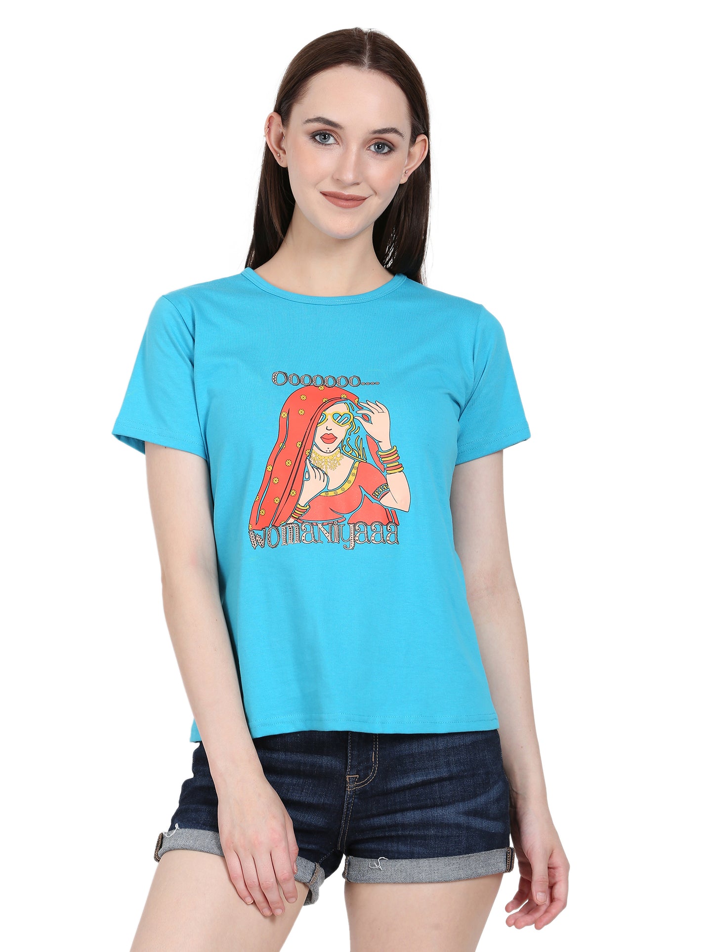 Women's Half-Sleeve Cotton Printed T-Shirt – Trendy & Comfortable