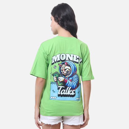Money Talks Graphic Tee Lime Green