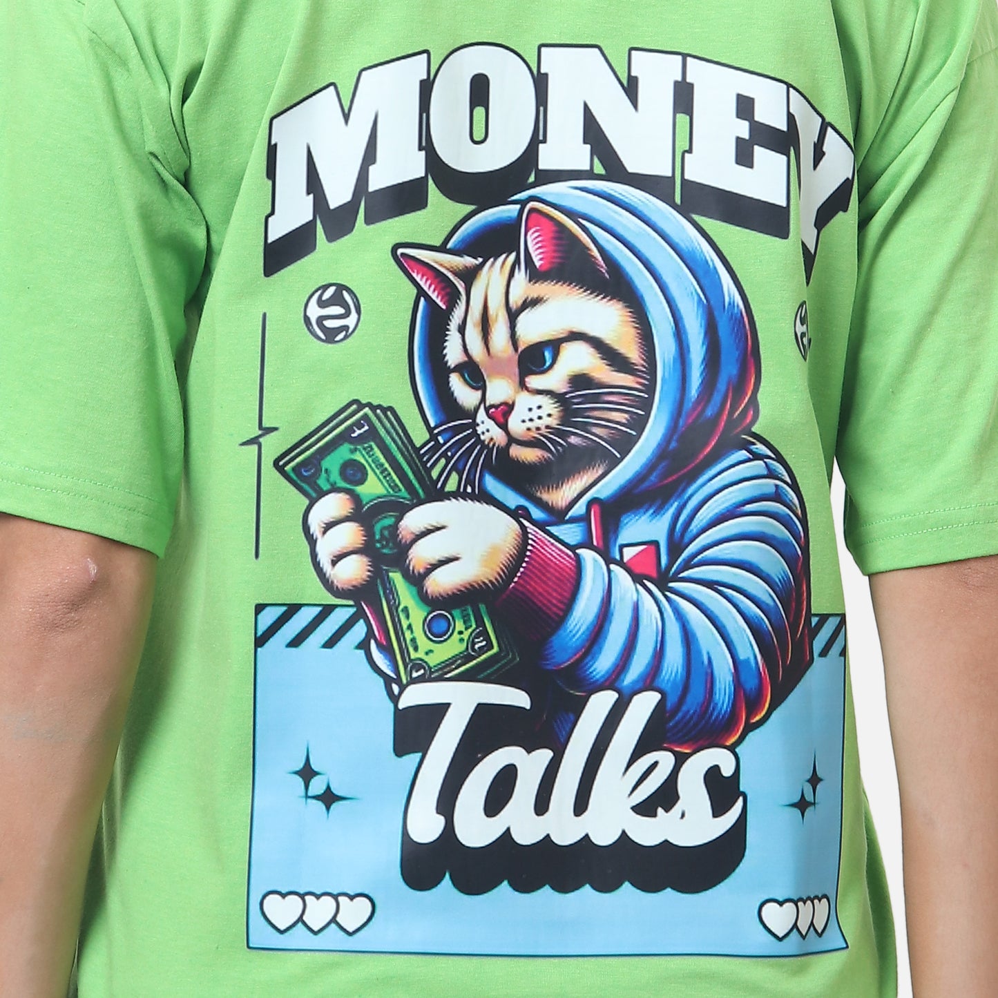 Money Talks Graphic Tee Lime Green
