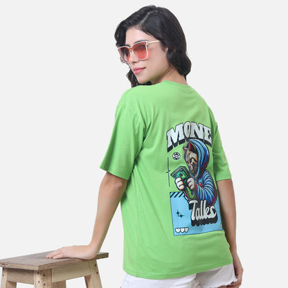 Money Talks Graphic Tee Lime Green