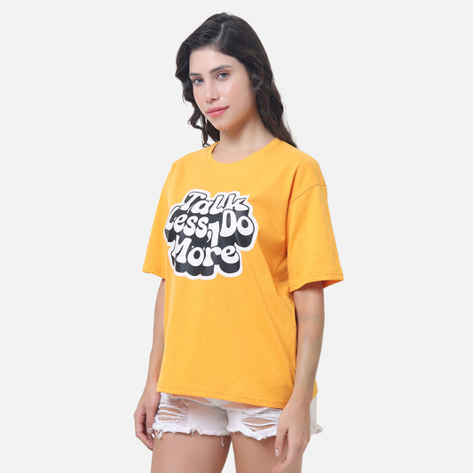 Statement Graphic T-Shirt - Sunshine Yellow
