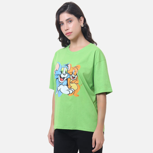 Classic Cartoon Character T-Shirt Lime Green