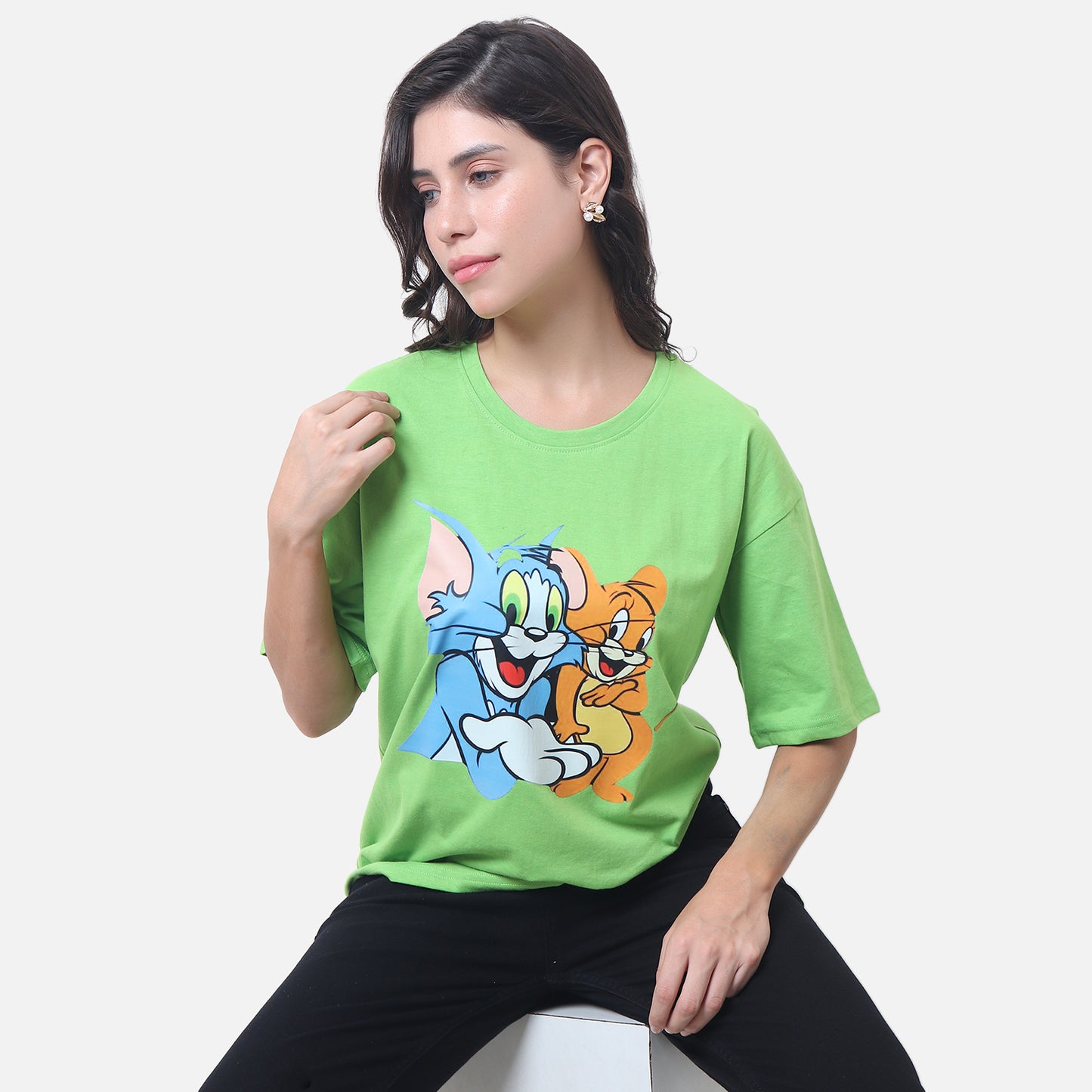 Classic Cartoon Character T-Shirt Lime Green