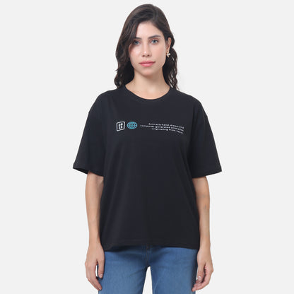 Anime Character Graphic T-Shirt - Black