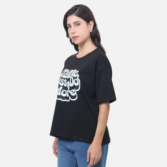 Talk Less, Do More Oversized Slogan T-Shirt Make a Bold Statement